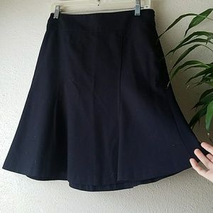 Zara black basic skater skirt